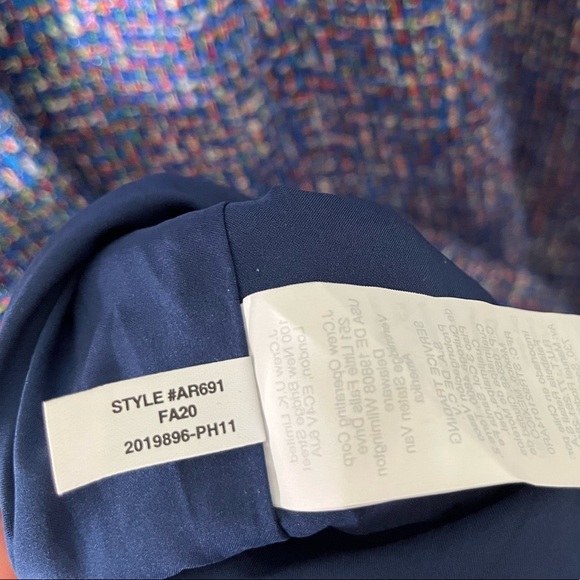 J Crew Tie Neck Tank Dress Blue in Autumn Tweed NWT AR691 Women’s Size 20 - Picture 12 of 13